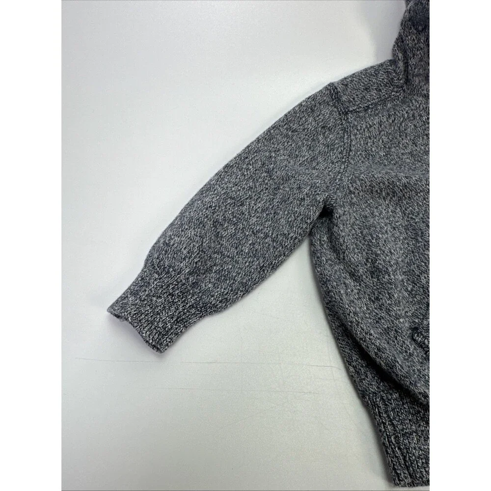 Baby Gap 6-12 Month Zip Blue Hoodie Sweatshirt Bear Logo Pockets 100% Cotton